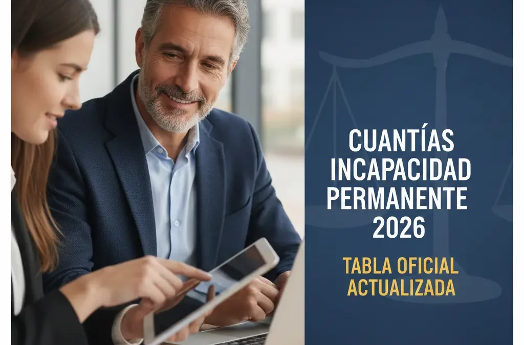 Cuantías Incapacidad Permanente 2026: Tabla Oficial