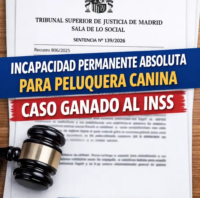 incapacidad permanente absoluta peluquera canina